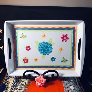 Colorful Floral Serving Tray - Multicolor